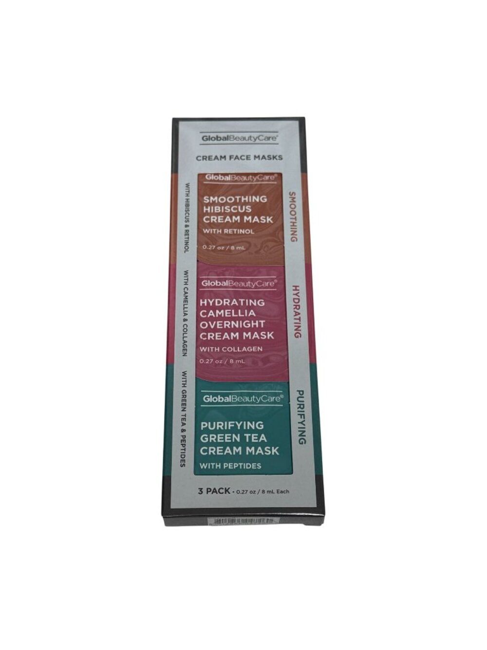 Global Beauty Care Cream Face Mask Set 3 Pack Hydrating Smoothing Spa